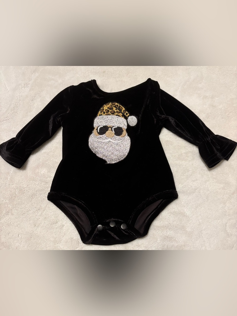 Merigold Kiss Baby Velvet Leotard One-PC Cool Santa Christmas 0-3 or 3-6 MO NWT